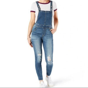 DENIZEN from Levi's Skinny Overalls Distressed size XS side zipper